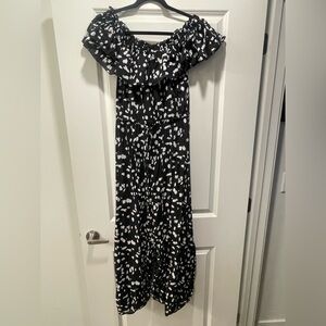 ASOS Black and White Patterned Maxi Dress